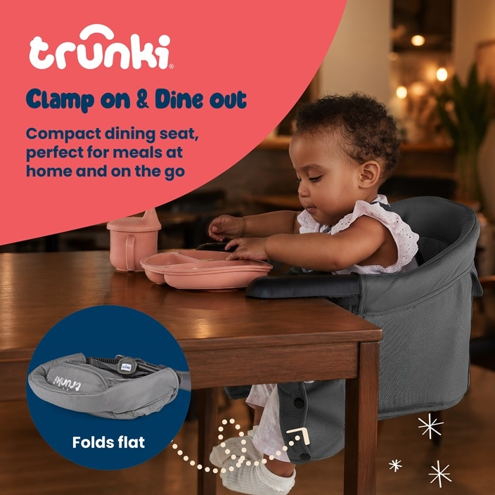 Barnstol för bord - Trunki Clamp Seat Grey