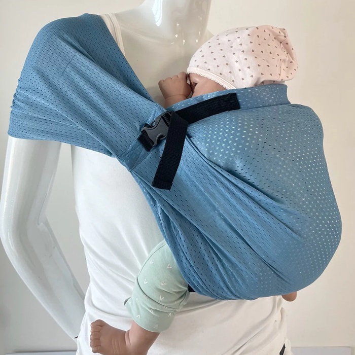 Bärsjal för baby Minimonkey Mini Sling Ocean Blue