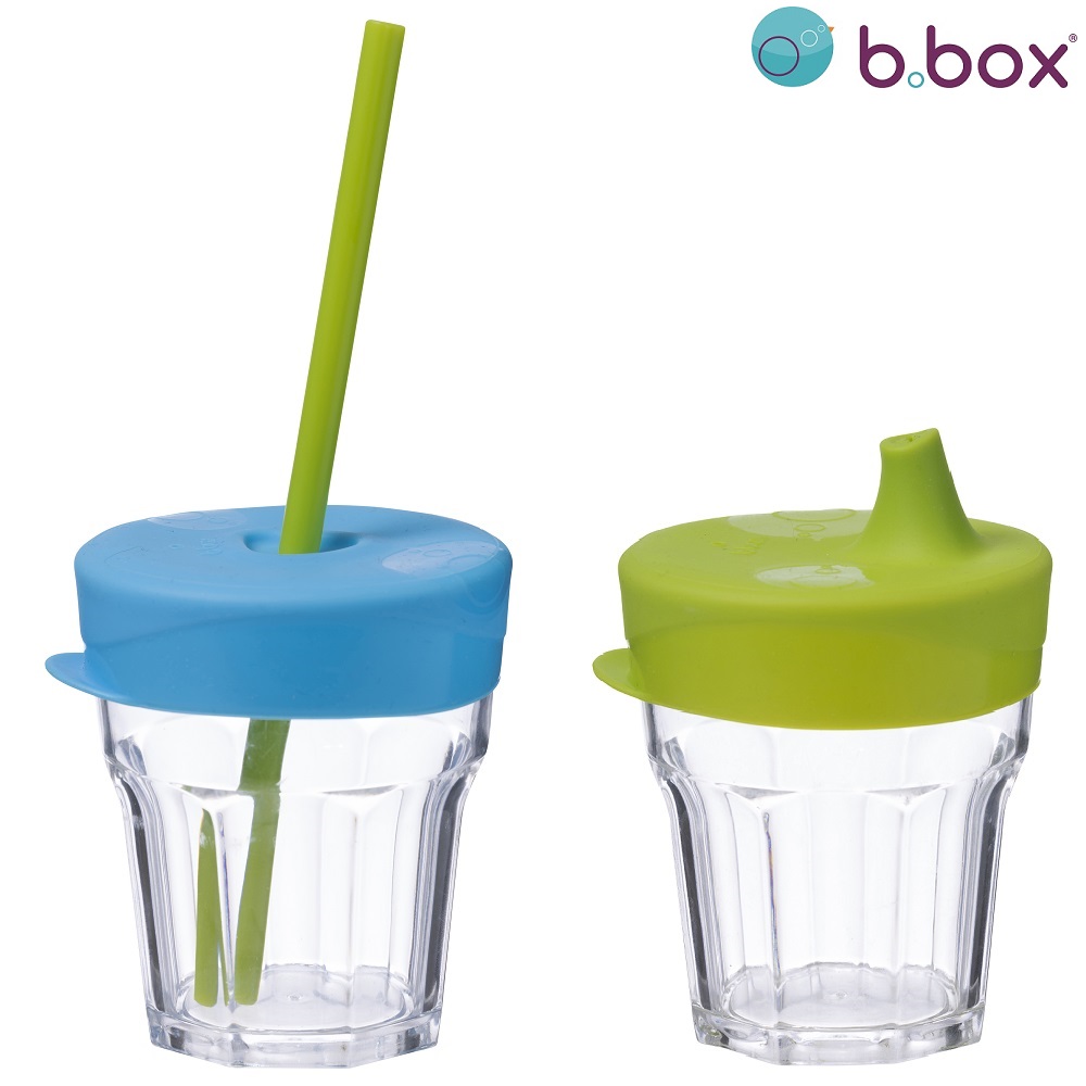 Silikonlock med sugrör och drickpip till glas B.box Travel Lid