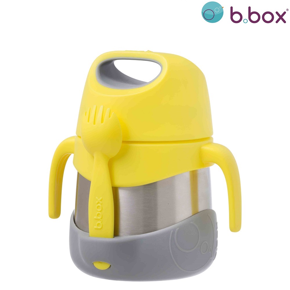 Mattermos med sked B.box Insulated Food Jar Lemon Sherbet