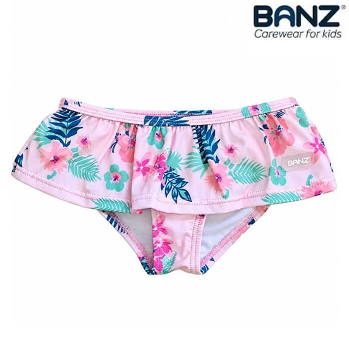 Badbyxor för barn - Banz Pink Floral bikinibyxa
