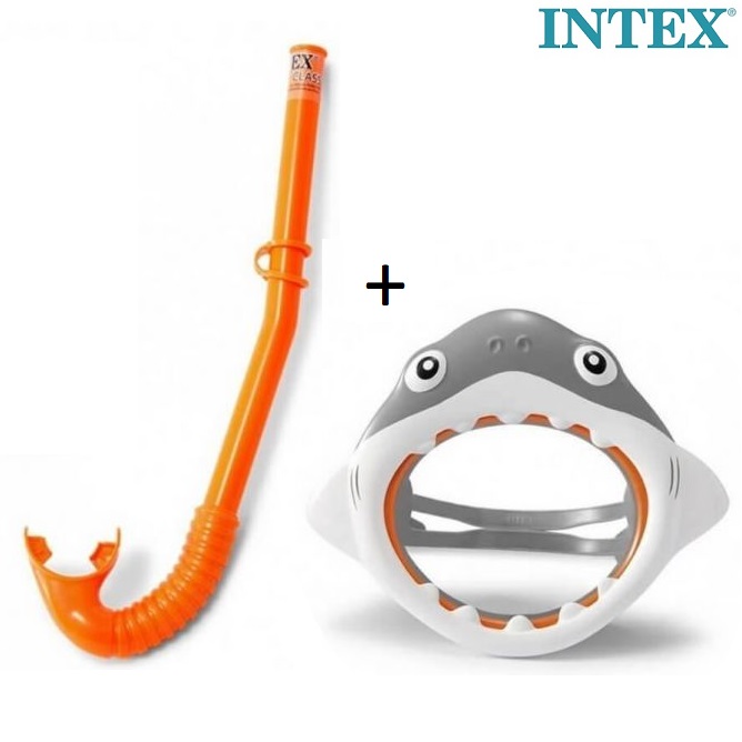 Intex cyklop och snorkel för barn haj