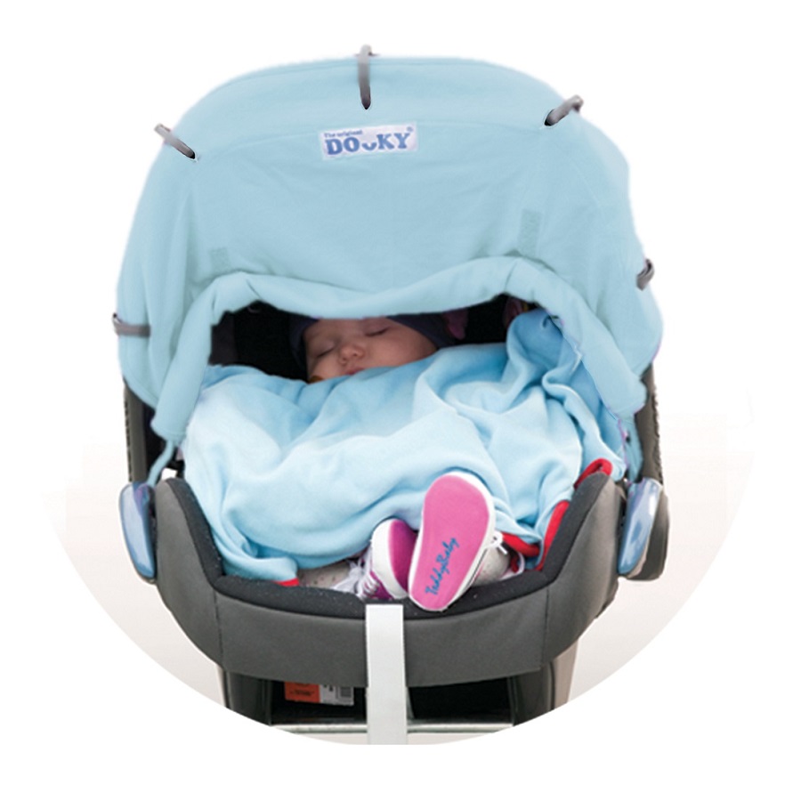 Solskydd barnvagn Dooky Baby blue ljusblå