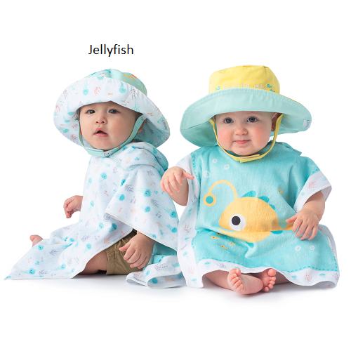 Vändbar solhatt för barn FlapJackKids Jellyfish