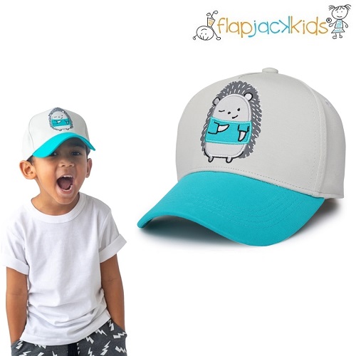 Solkeps för barn FlapJackKids baseball cap igelkott