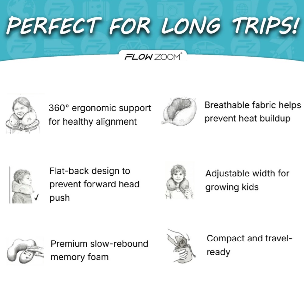 Nackkudde för barn - Comfy Kids Rosa Medium