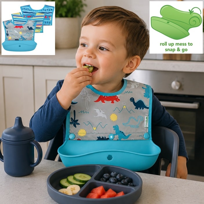 Haklapp - Green Sprouts Snap & Go Dinosaurs 3-in-1 set