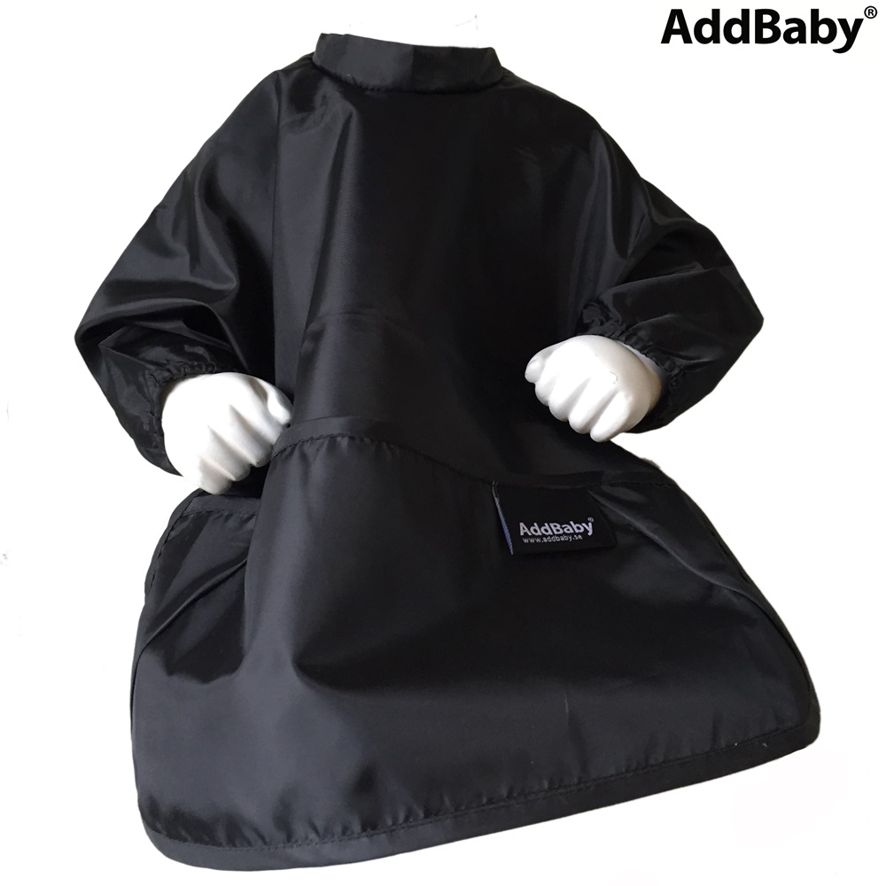 Haklapp med lång ärm AddBaby Long Sleeves Black Haklapp med lång ärm AddBaby Long Sleeves Black