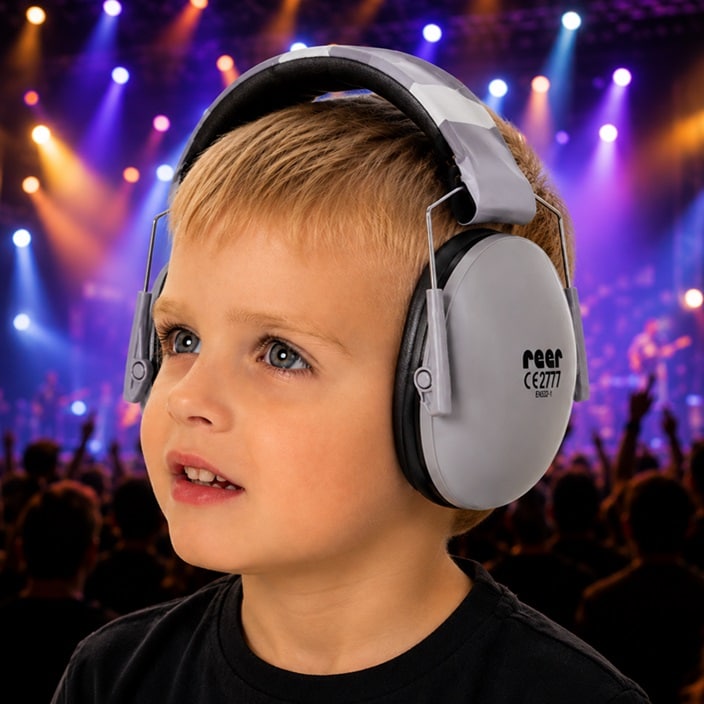 Hörselkåpor för barn Reer SilentGuard Kids Grey hörselskydd