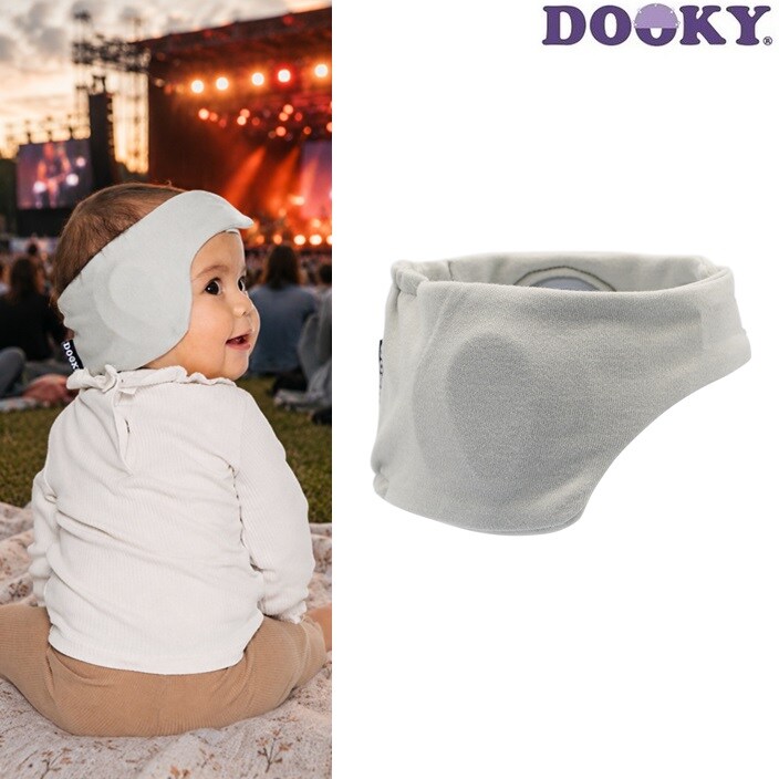 Hörselskydd för baby - Dooky Headband Grey