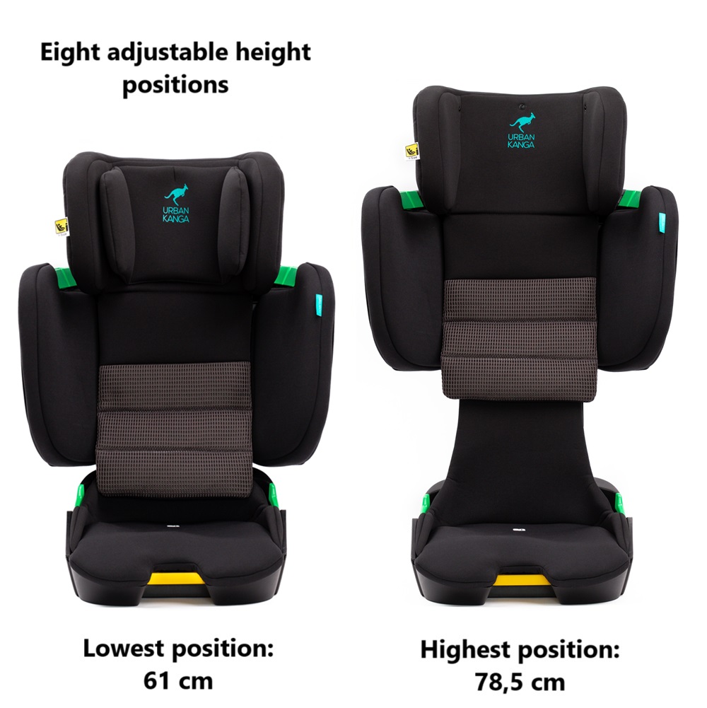 Hopfällbar bilbarnstol - Wallaroo 2.0 Car Seat Black