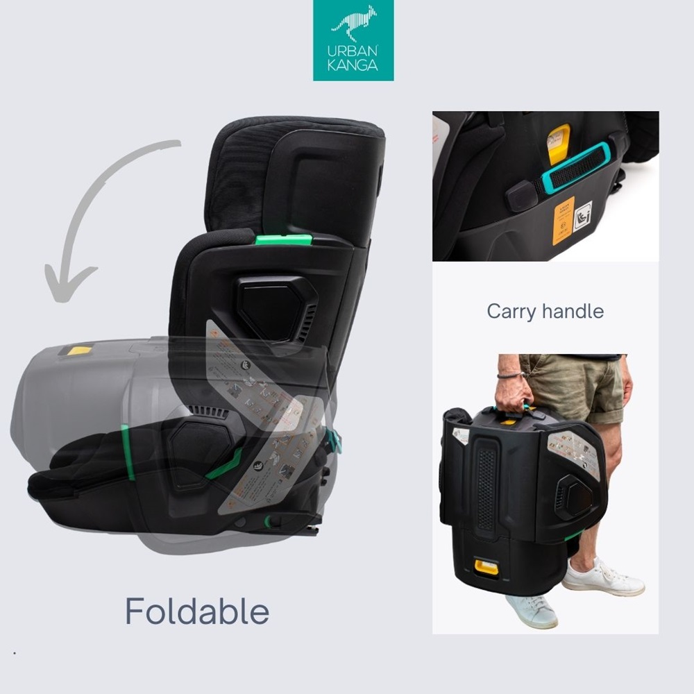 Hopfällbar bilbarnstol - Wallaroo 2.0 Car Seat Black
