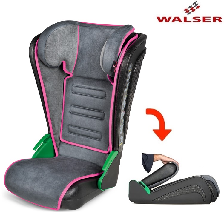 Hopfällbar bilbarnstol - Walser Noemi Pink