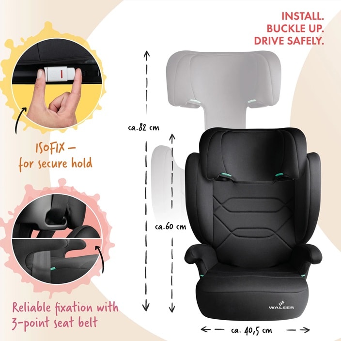 Hopfällbar bilbarnstil Walser Numa 2-in-1 Isofix
