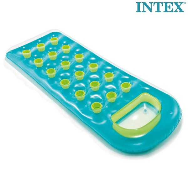 Badmadrass med fönster för barn Intex grön
