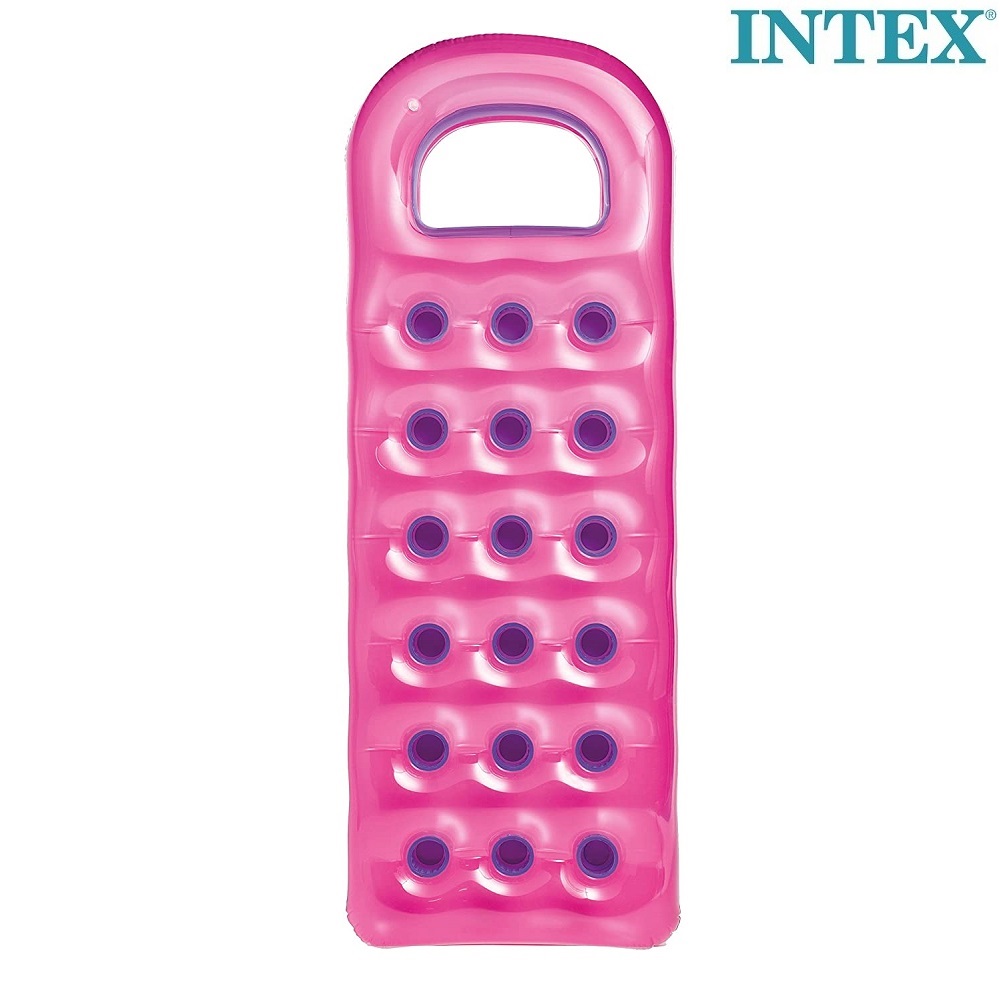 Badmadrass med fönster för barn Intex rosa