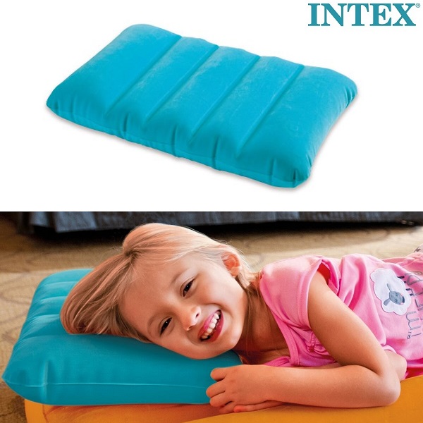 Uppblåsbar resekudde Intex blå