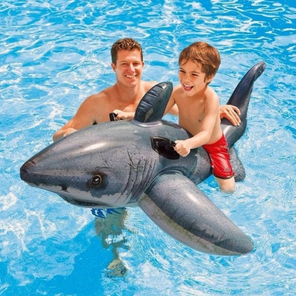 Uppblåsbart baddjur XL Intex Haj