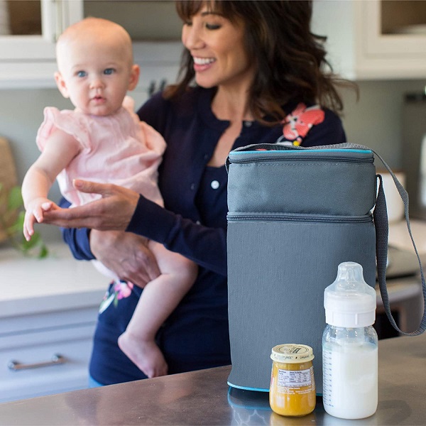 Kylväska för babymat och nappflaskor JL Childress Six Bottle Cooler Grey