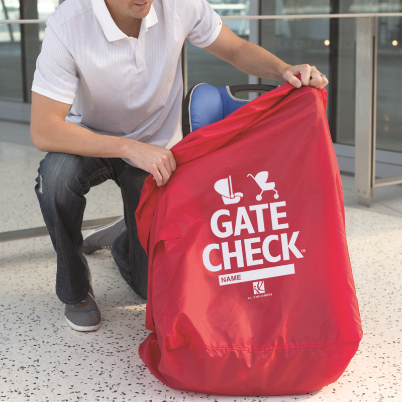 Barnvagnsväska JL Childress Gate Check double stroller röd