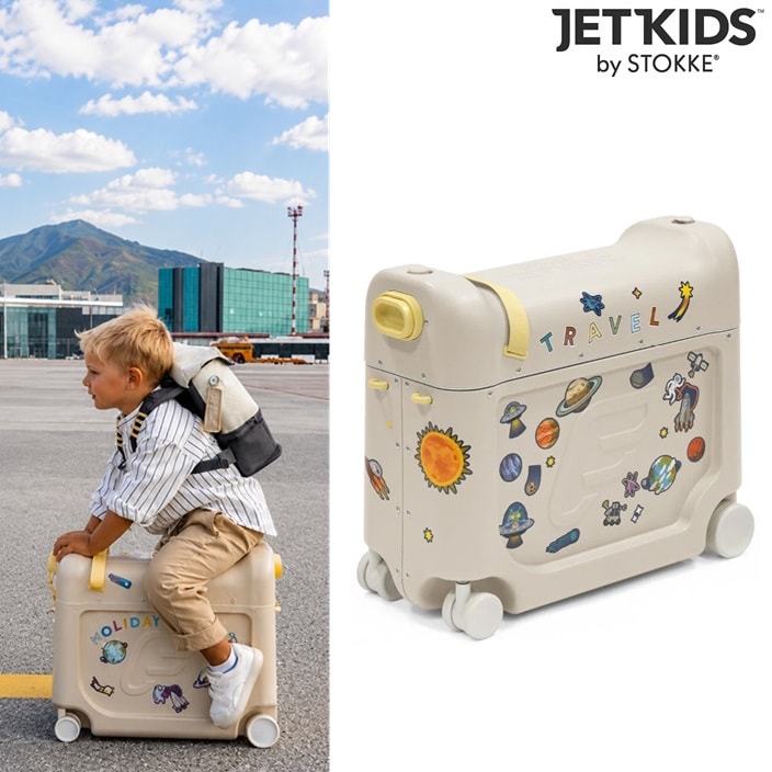 Åkbar resväska - Stokke JetKids BedBox Moonglow White