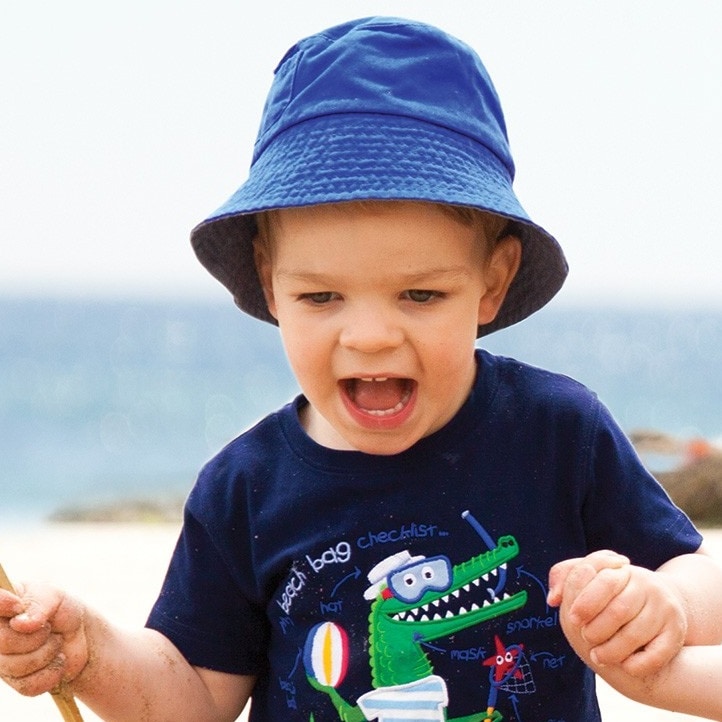 Solhatt For Barn Och Baby Jojo Maman Bebe Blue Cobolt Barnresebutiken Se