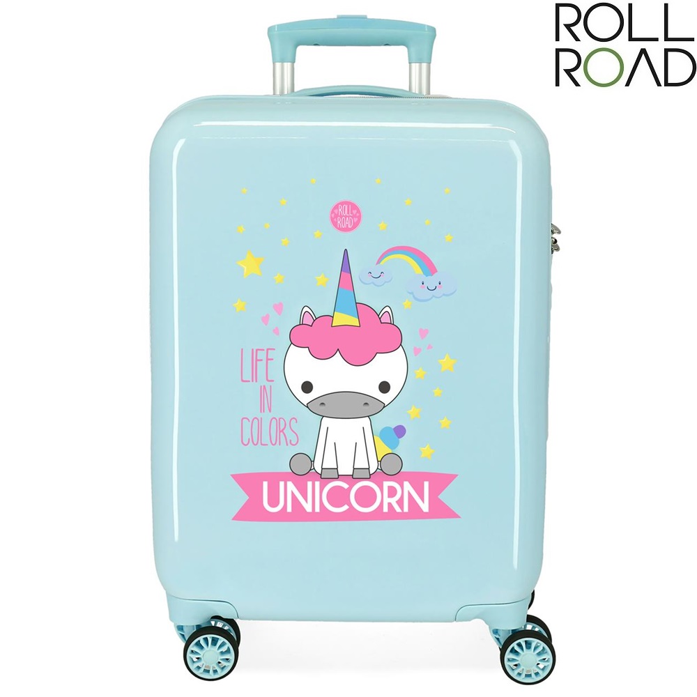 Resväska för barn Roll Road Little Me Unicorn Blå