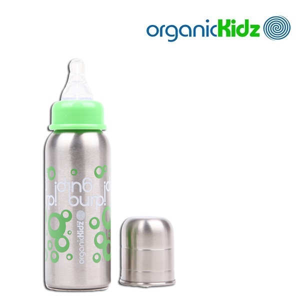 OrganicKidz rostfri nappflaska - Burpy