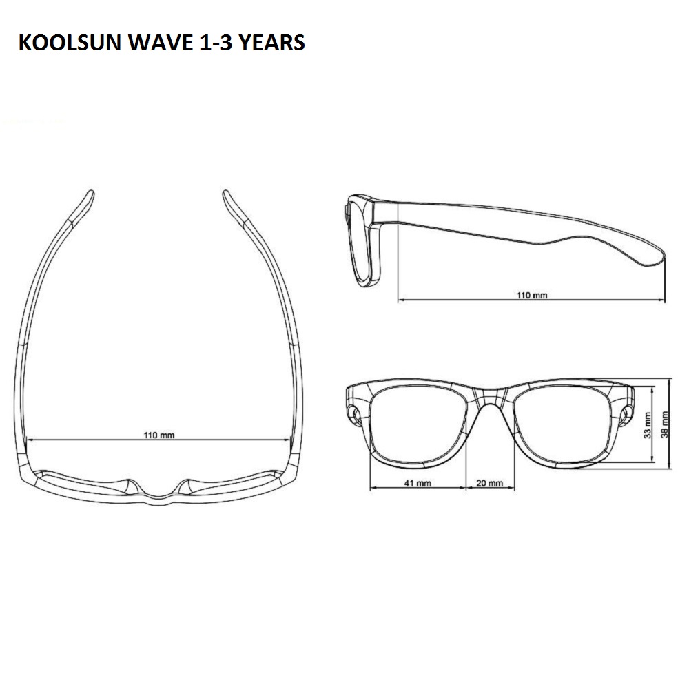Solglasögon för barn - Koolsun Wave Black Onyx