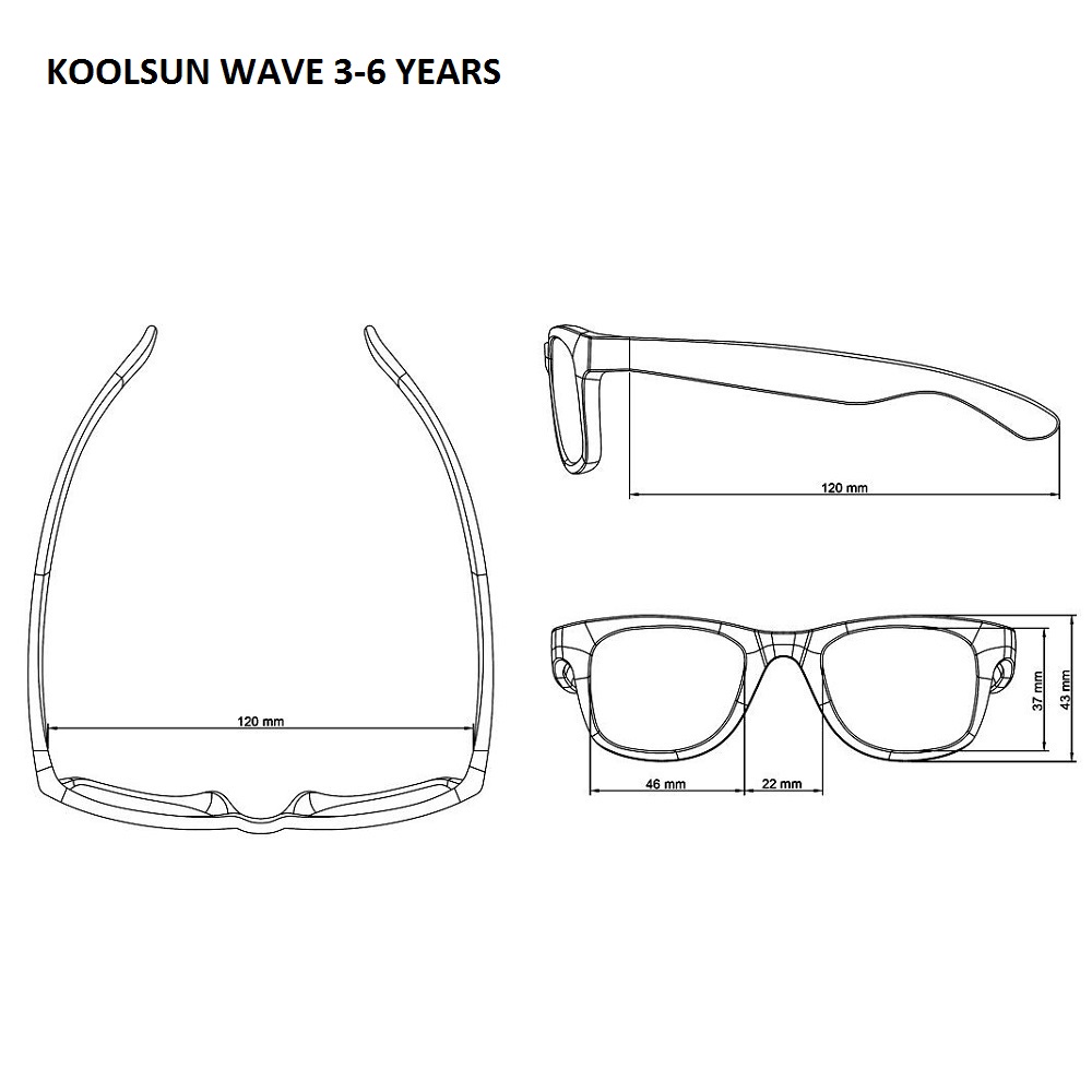 Solglasögon för barn - Koolsun Wave Pink Sachet