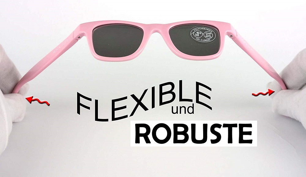 Solglasögon för barn - Koolsun Wave Pink Sachet