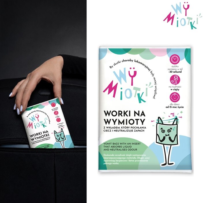 Absorberande kräkpåsar - Wümiotki Vomit Bags