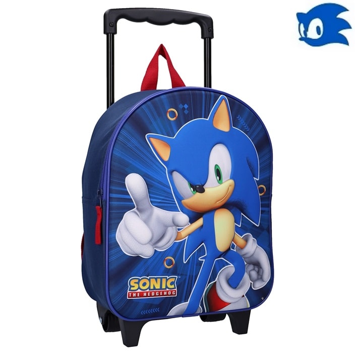 Liten resväska för barn Sonic Great Escapes trolley-ryggsäck