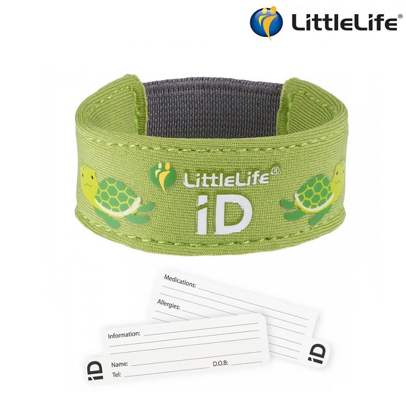 Id armband barn Littlelife Id Strap Turtle grönt