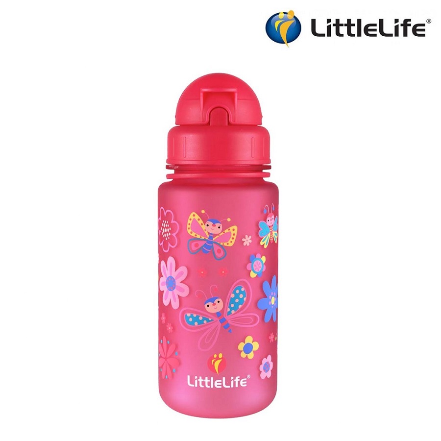 Vattenflaska barn Littlelife Butterfly 400 ml Rosa