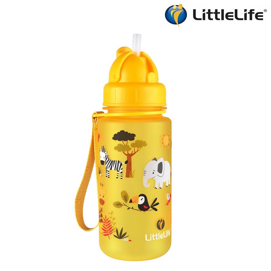 Vattenflaska barn Littlelife Safari 400 ml Gul