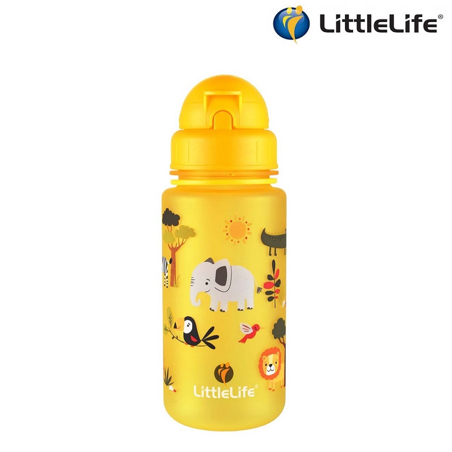 Vattenflaska barn Littlelife Safari 400 ml Gul