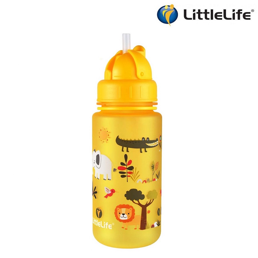 Vattenflaska barn Littlelife Safari 400 ml Gul