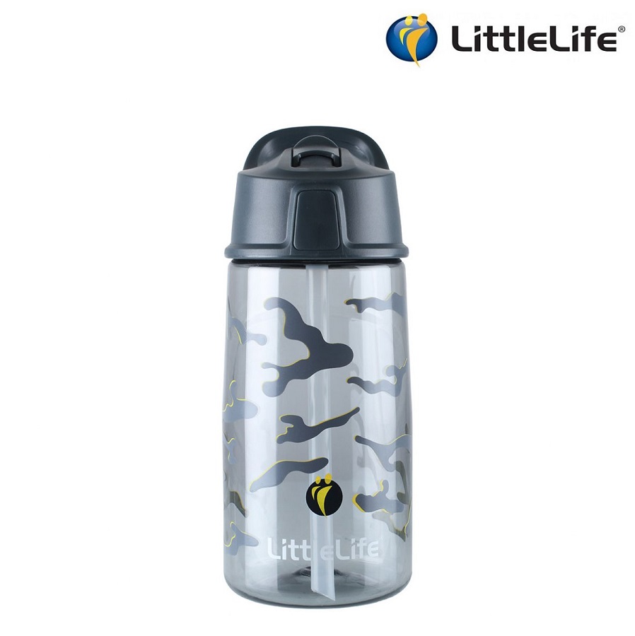 Vattenflaska barn Littlelife 550 ml Camo grey