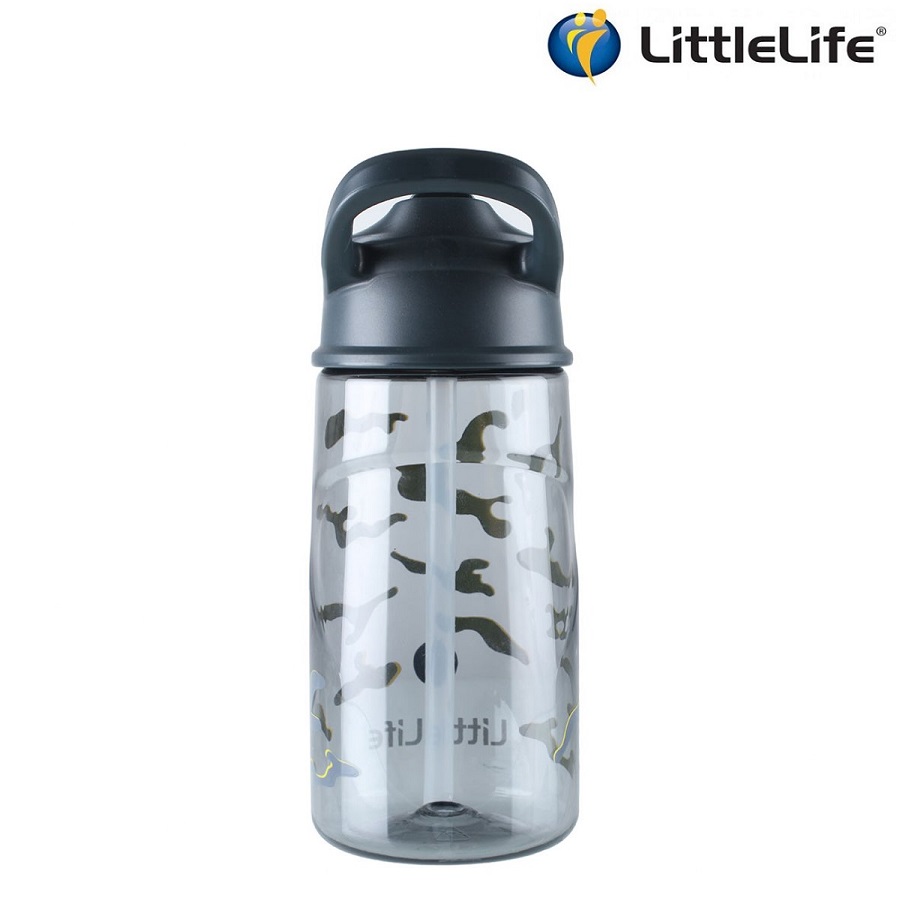 Vattenflaska barn Littlelife 550 ml Camo grey