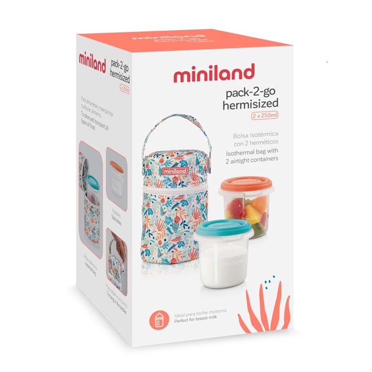 Termoväska med behållare Miniland pack-2-go Mediterranean