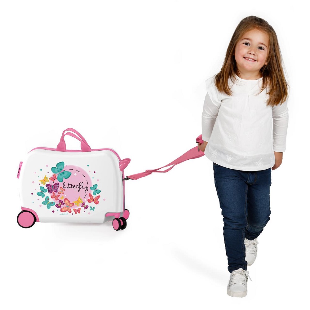 Resväska för barn att åka på Movom Butterfly