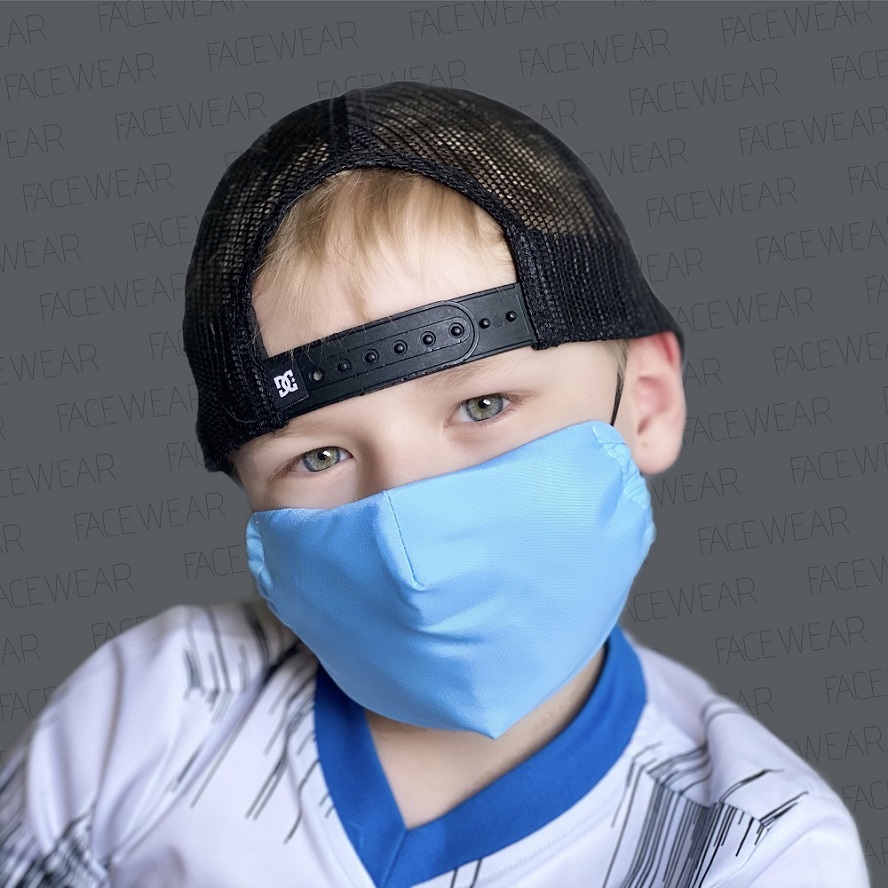 Munskydd barn Facewear ljusblå