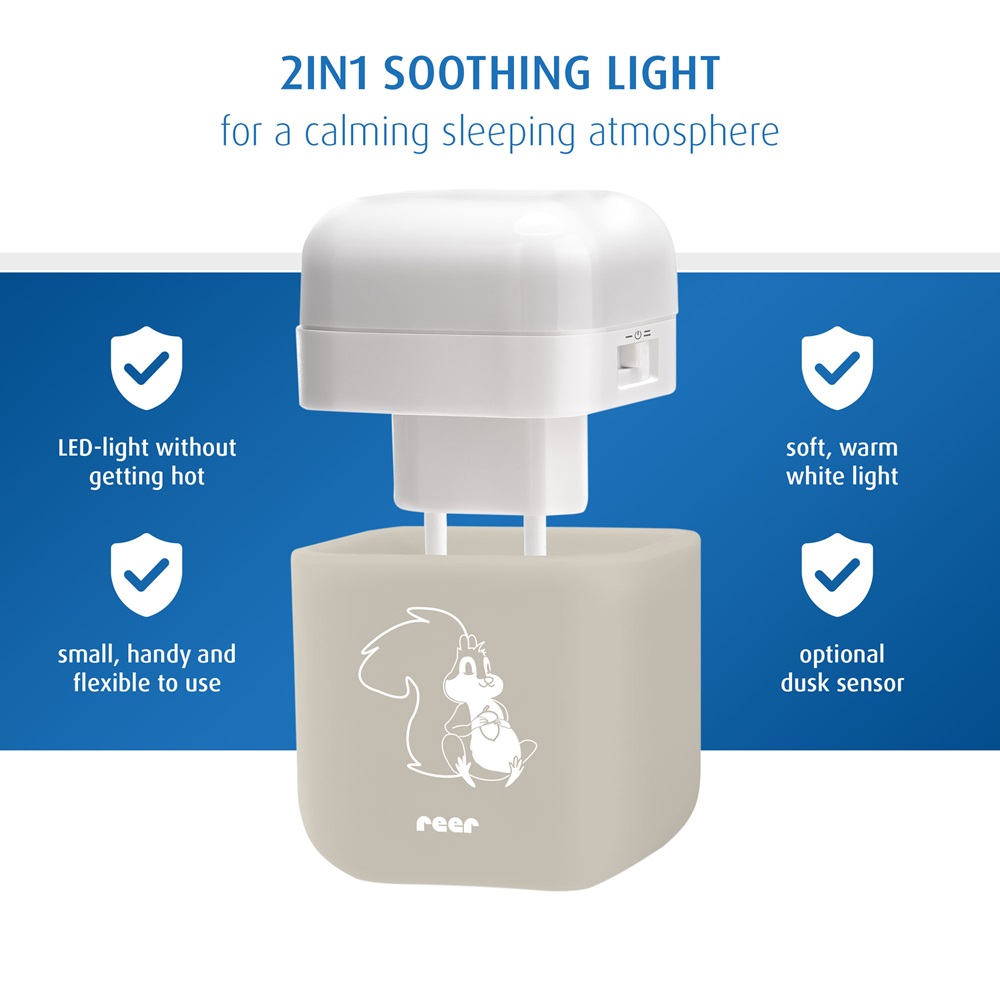 Nattlampa för barn - Reer 2in1 Cream