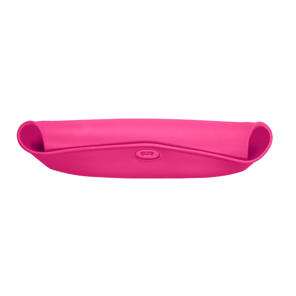 Haklapp i silikon OXO-Tot Roll Up Bib rosa