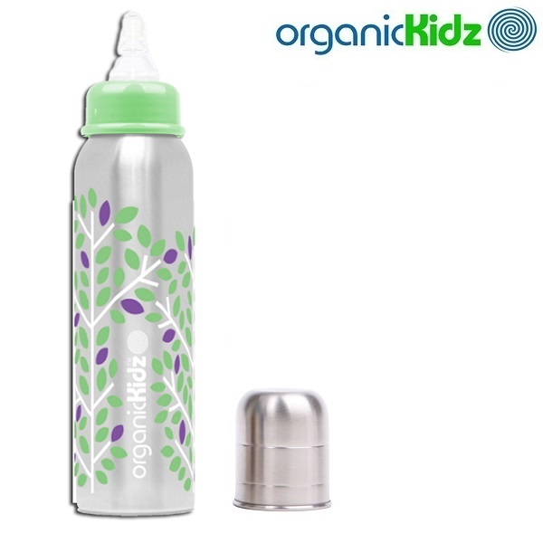 Nappflaska med termosfunktion i rostfritt OrganicKidz Twiggy