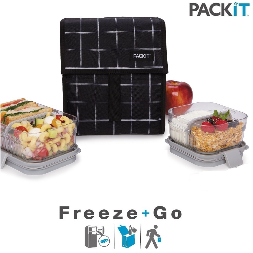 Liten kylväska PackIt Freezable Lunch Bag Grid