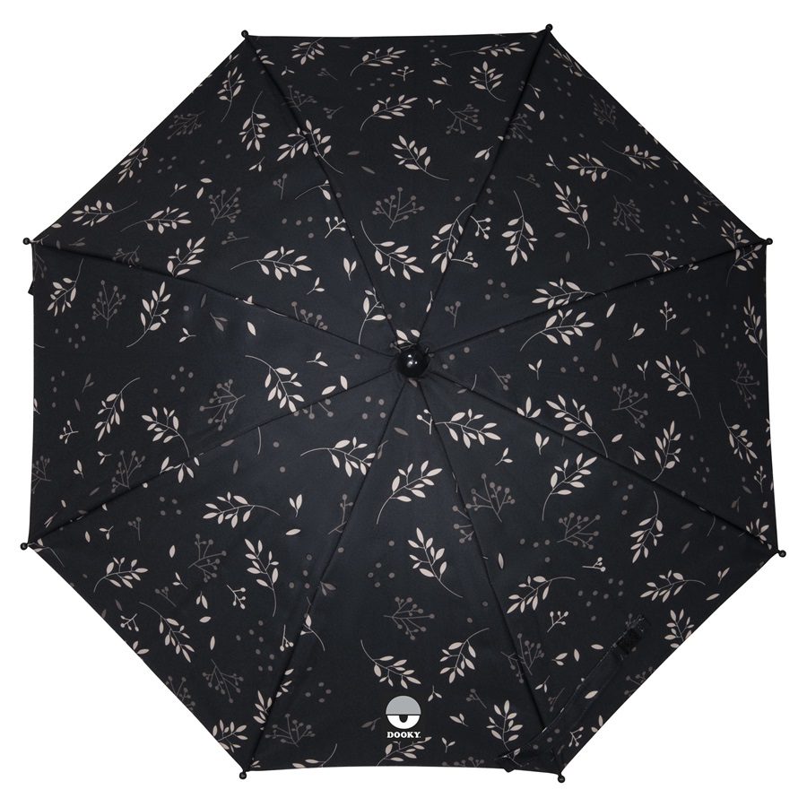 Parasoll till barnvagn Dooky Stroller Parasol Umbrella Black Leaves