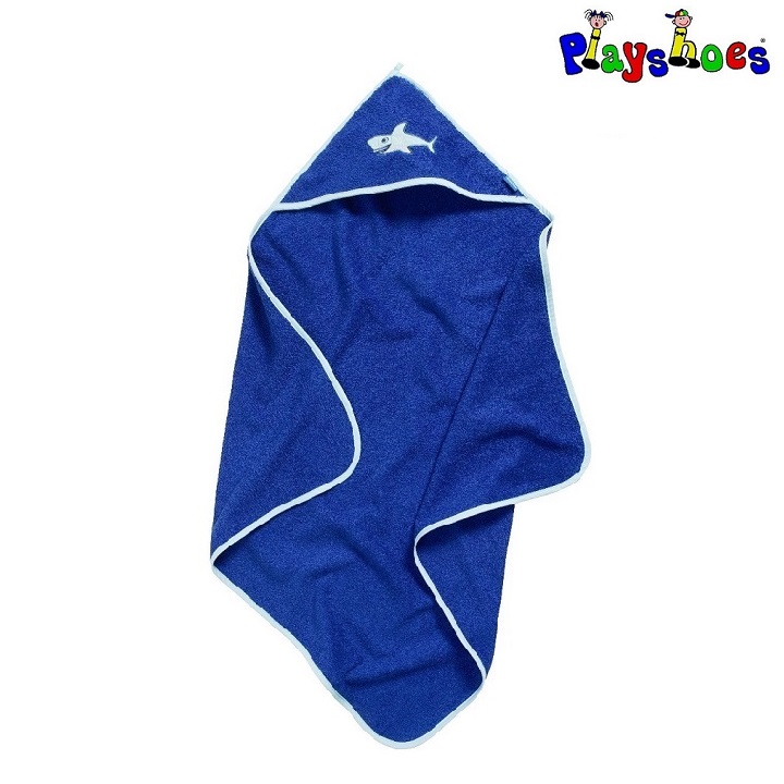Badponcho barn Playshoes Shark Blå