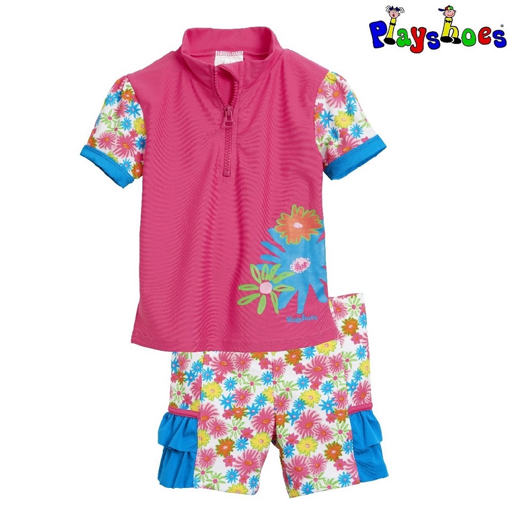 UV-tröja och UV-byxor Playshoes Pink Flowers